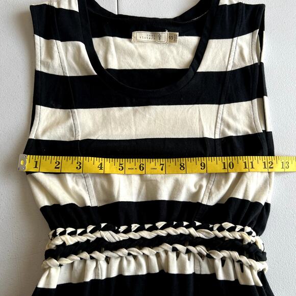 Knot Sisters Logan Braided Waist Jersey Maxi Dress Women Small Striped Nautical - Picture 7 of 14